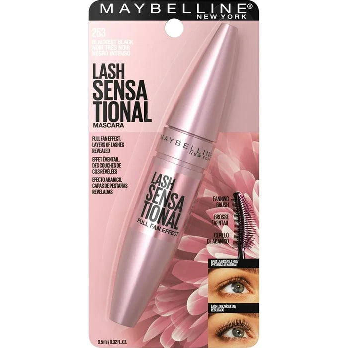 MAYBELLINE Lash Sensational Full Fan Effect Mascara - 253 Blackest Black ماسكارا لاش سنسيشينال فل فان إفكت من ميبيلين