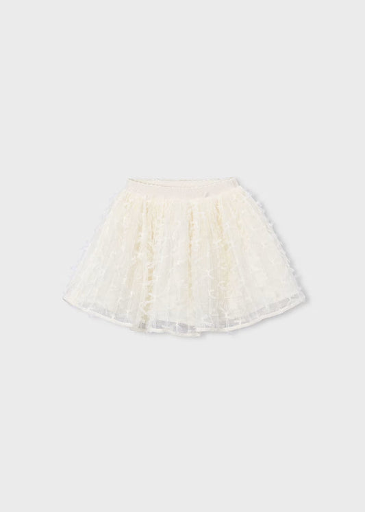 Mayoral Tulle Skirt-Natural