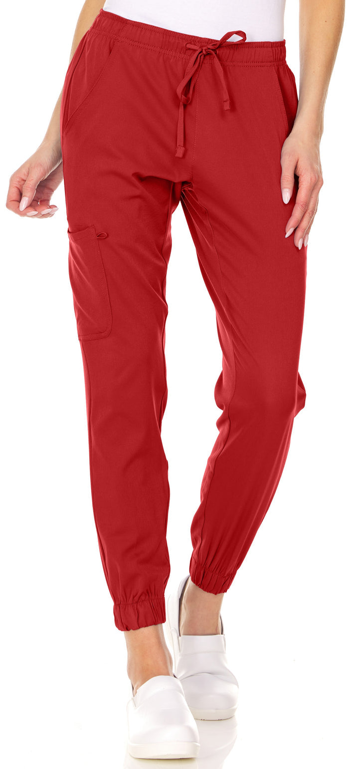 Medichic Leah Elastic Waist Cargo Jogger Scrub Pants