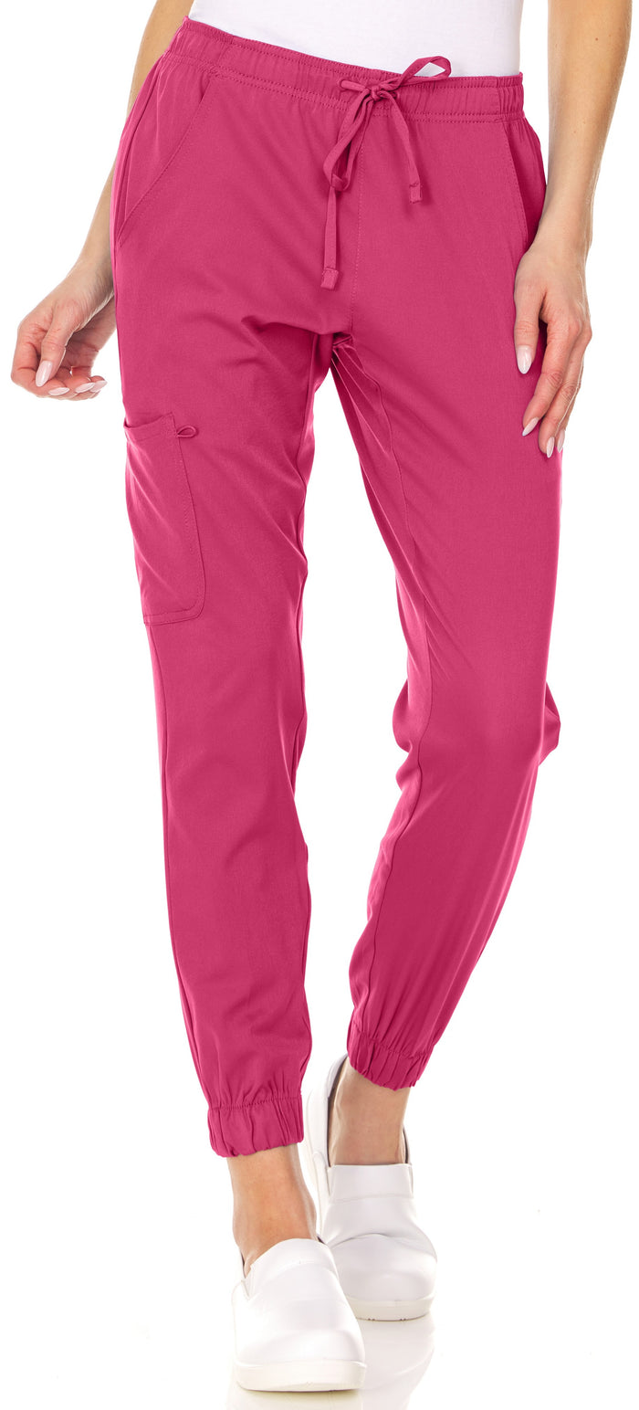 Medichic Leah Elastic Waist Cargo Jogger Scrub Pants