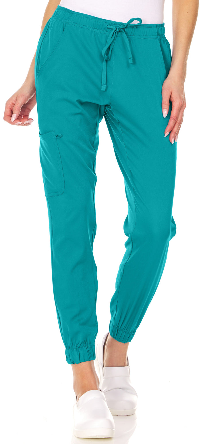 Medichic Leah Elastic Waist Cargo Jogger Scrub Pants