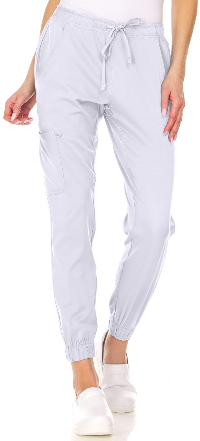 Medichic Leah Elastic Waist Cargo Jogger Scrub Pants