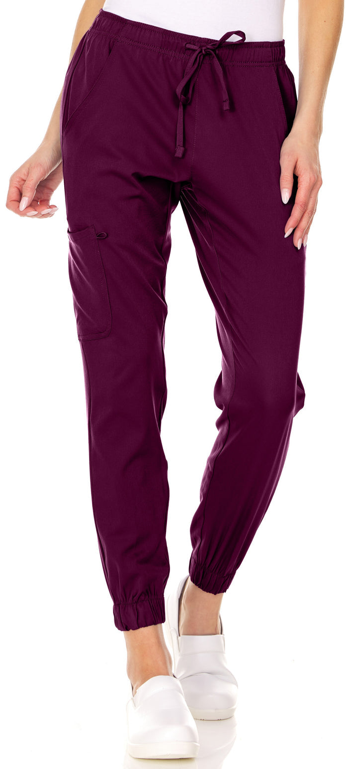 Medichic Leah Elastic Waist Cargo Jogger Scrub Pants