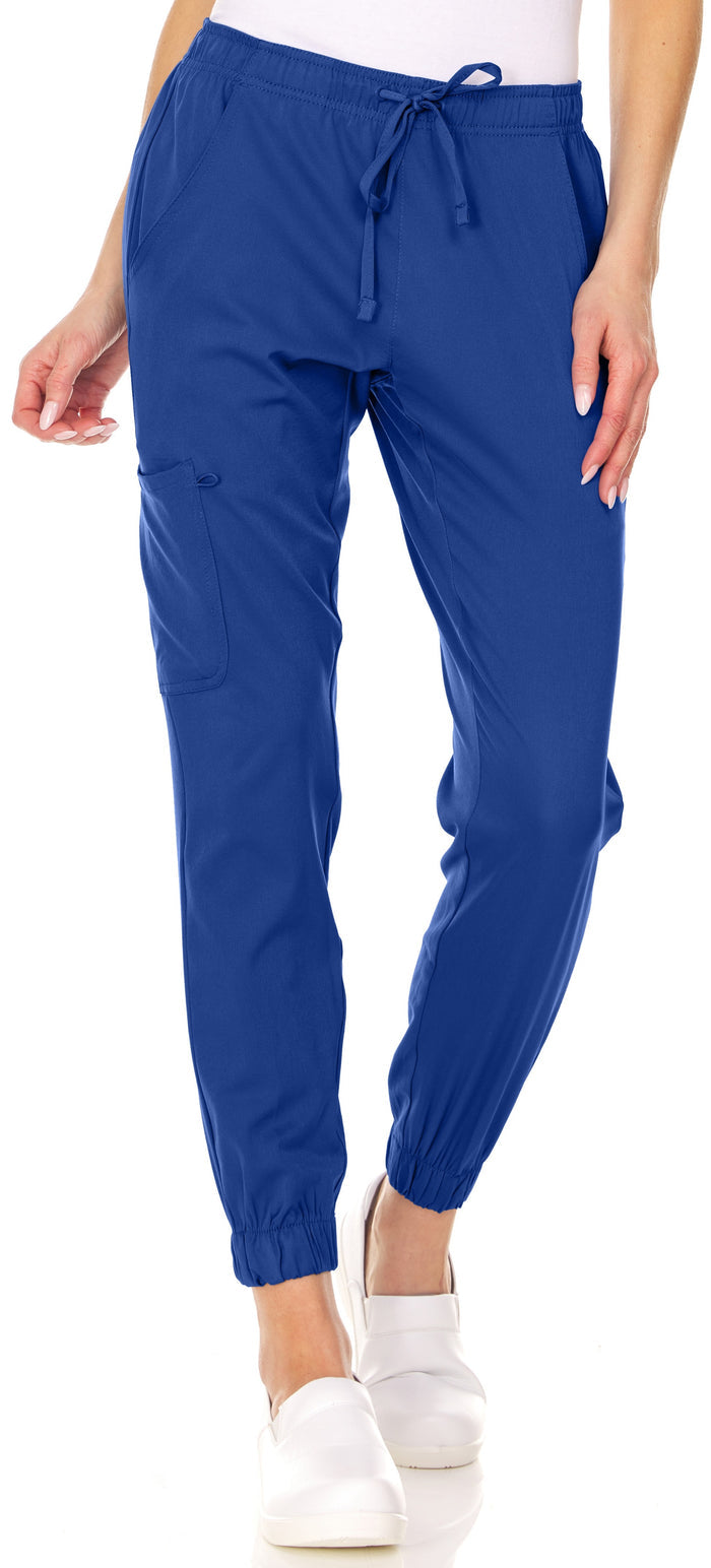 Medichic Leah Elastic Waist Cargo Jogger Scrub Pants