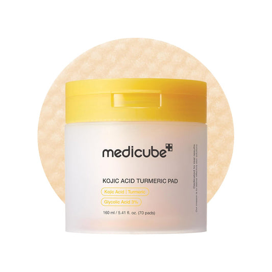 MEDICUBE Kojic Acid Tumeric Toner Pad - tonizuojantys diskeliai veidui