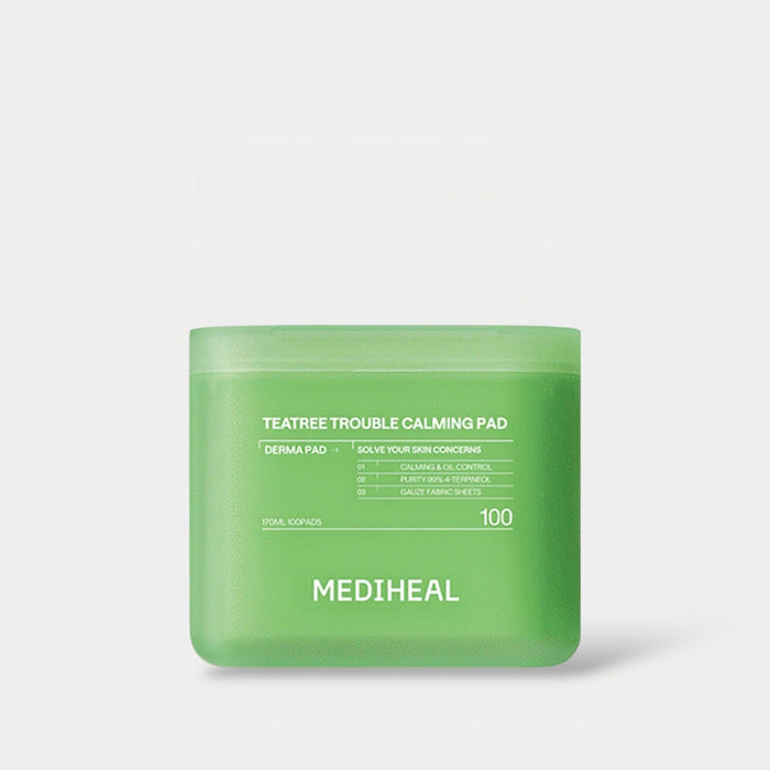 Mediheal Teatree Trouble Calming Pad (100 Pads) ضمادة ميدي هيل المهدئة لمشاكل شجرة الشاي - Princess Cosmetics Qatar