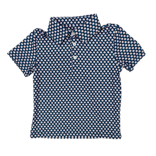 Meripex Baseball Print Polo-Navy
