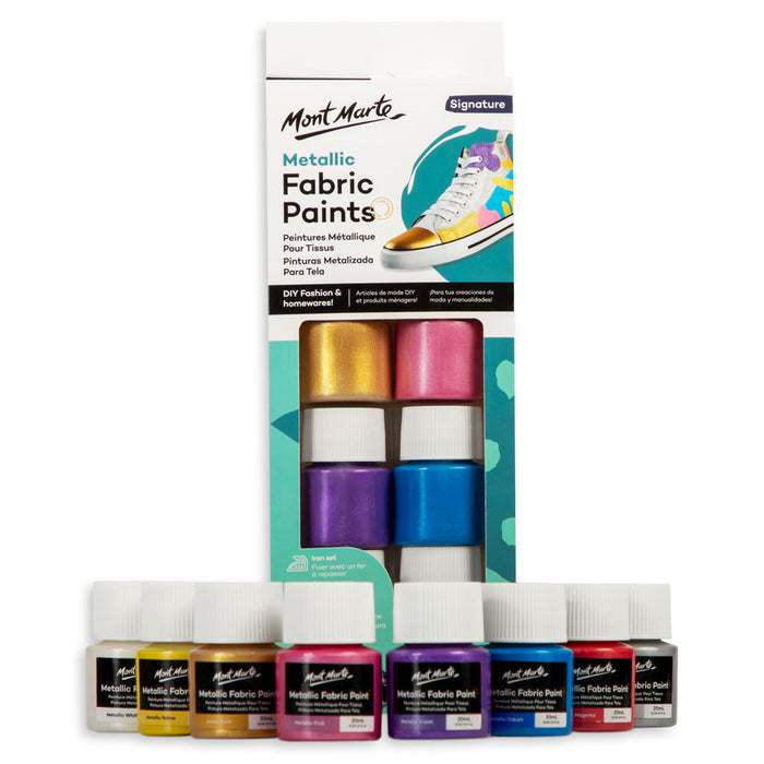 Metallic Fabric Paints Signature 8pc x 20ml