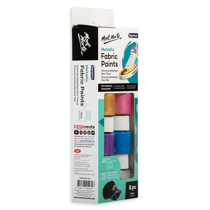 Metallic Fabric Paints Signature 8pc x 20ml