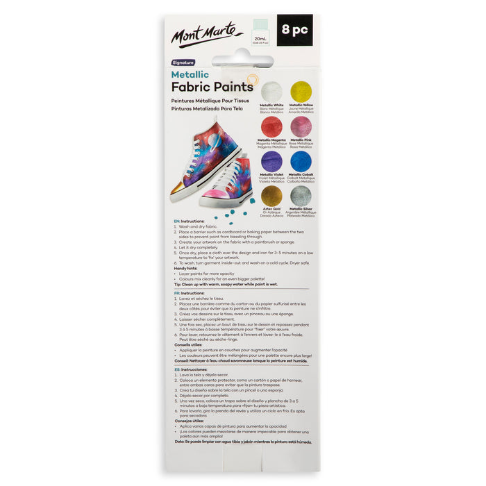 Metallic Fabric Paints Signature 8pc x 20ml
