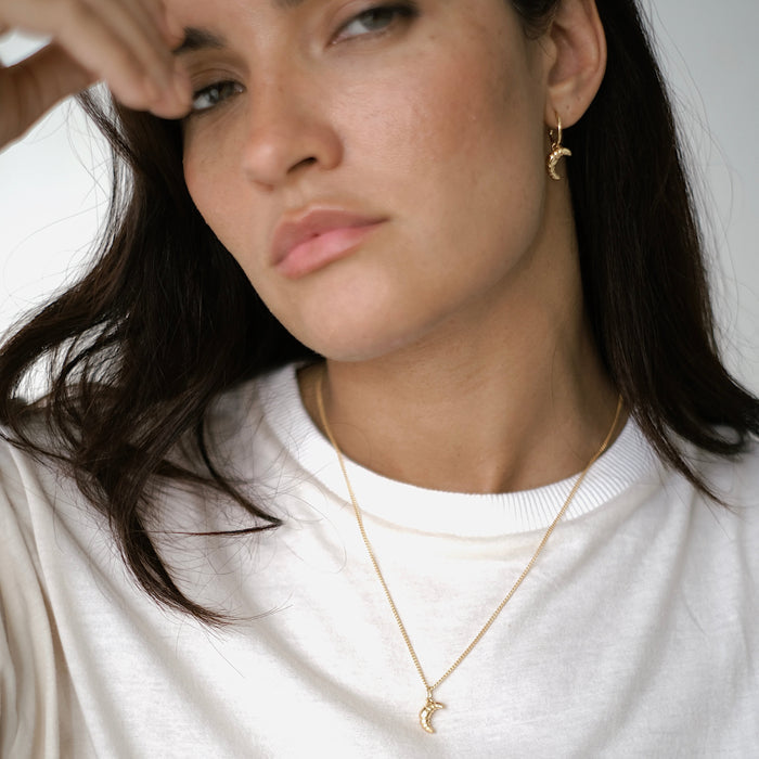 Mini Croissant Necklace - ACME x Luna & Rose - GOLD