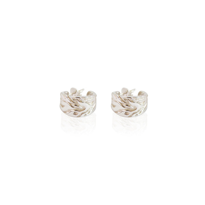 Luna and Rose Mini Monterey hoops in Silver