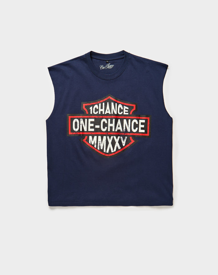 One Chance MMXXV Sleeveless Tee. Underground Apparel. Rule of Next Streetwear.