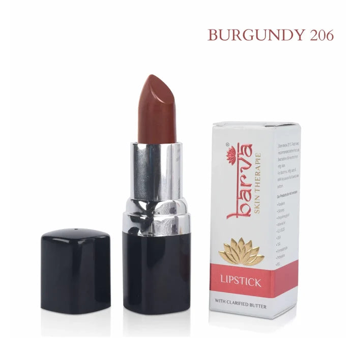 Natural Ghee-enriched Lipsticks in 18 colors| made for Indian skin tones - Burgundy - 206 - singleton_gift