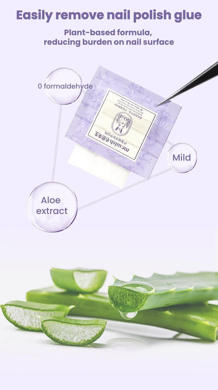 MR.WISH Aloe Extract Nail Remover Pads for Gel Polish T5769