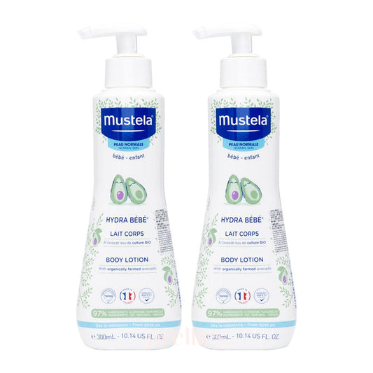 Mustela Hydra-bebe body lotion 300ml (Europe Version) x2pcs (035914)