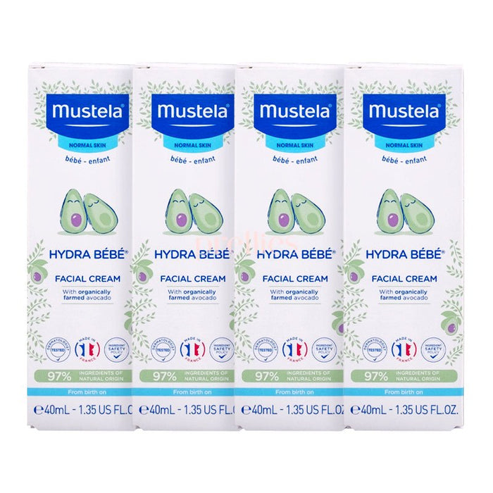 Mustela Hydra-Bebe Face 40ml x4pcs (022648)