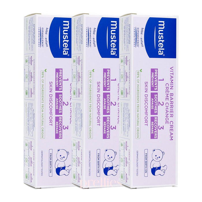 Mustela Vitamin Barrier Cream 100ml x3pcs (024932)