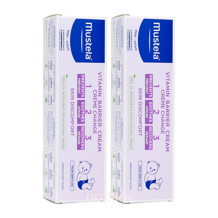 Mustela Vitamin Barrier Cream (Europe Version) 100ml x2pcs (024932)