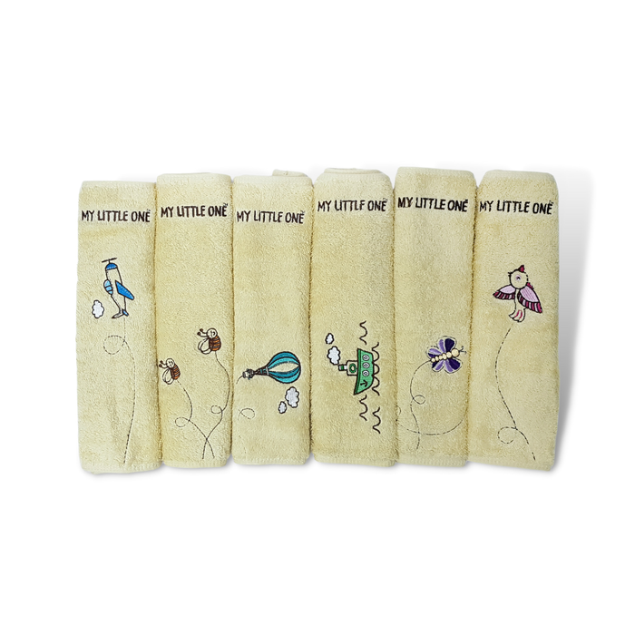 My Little One Face Washer – soft, reusable baby washcloths in Australia with cute butterfly, bee & bird prints.