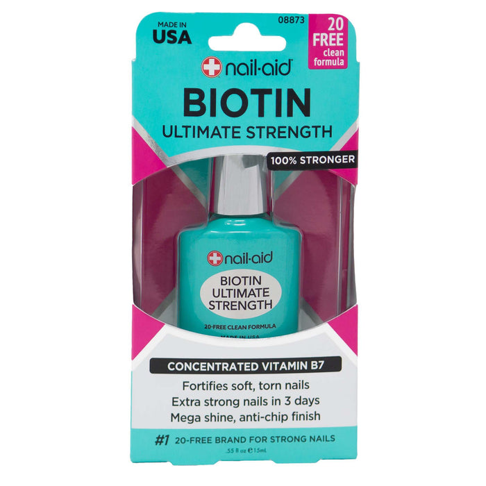+ NAIL AID Keratin 3 Day Growth Armor Hard Nails Ultimate Strength Concentrated Vitamin B7 معالج الاظافر بالبايوتين من نيل ايد