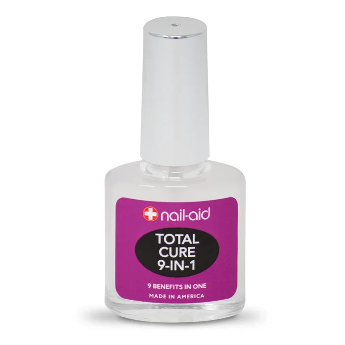 + NAIL AID Total Cure 9 In 1 100% Complete Results 9 Benefits in One معالج الاظافر من نيل ايد