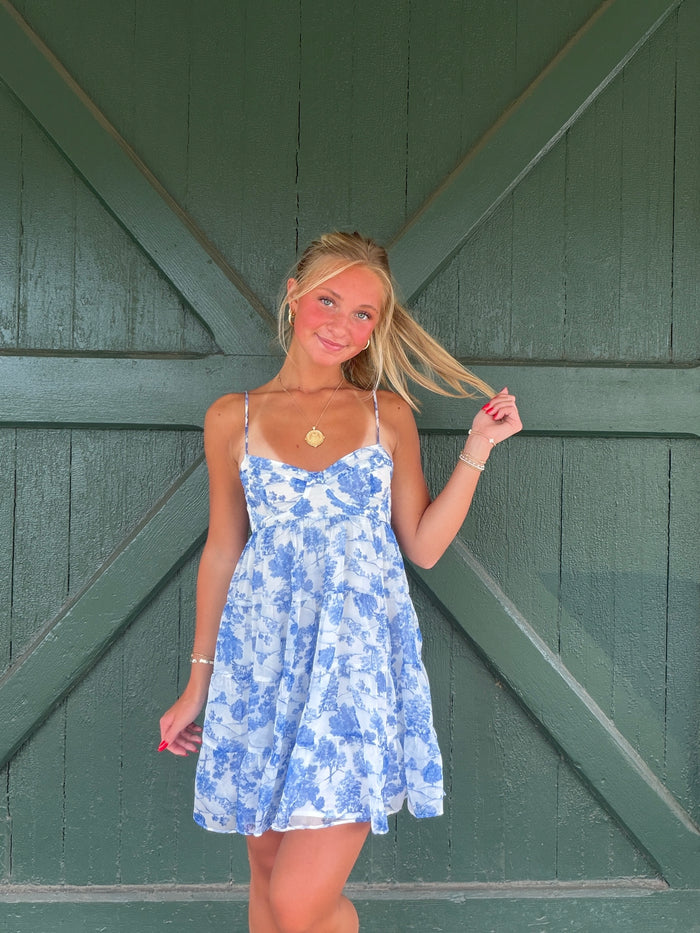 Napa Life Dress-Dense Forest Blue