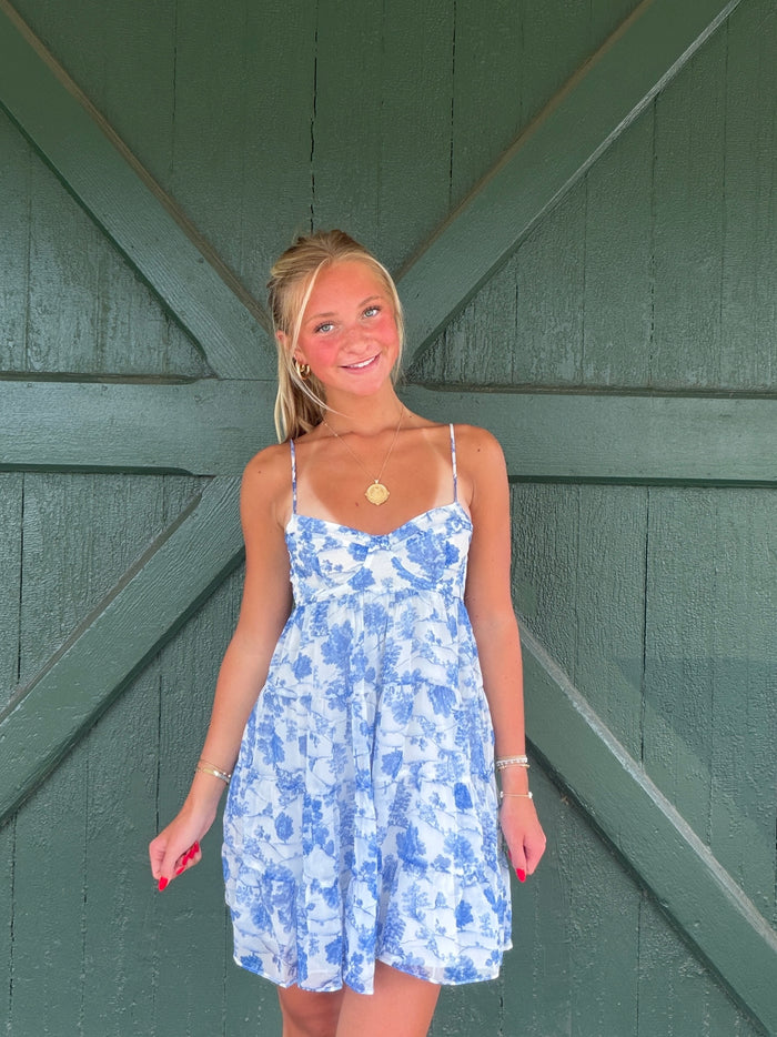Napa Life Dress-Dense Forest Blue