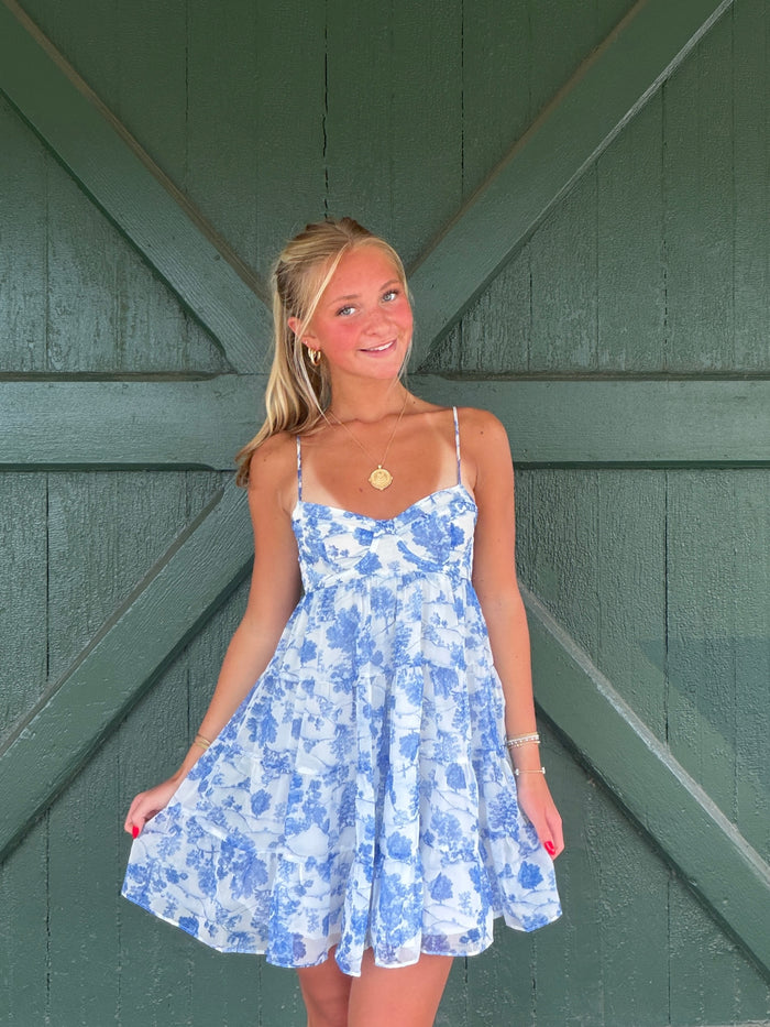 Napa Life Dress-Dense Forest Blue