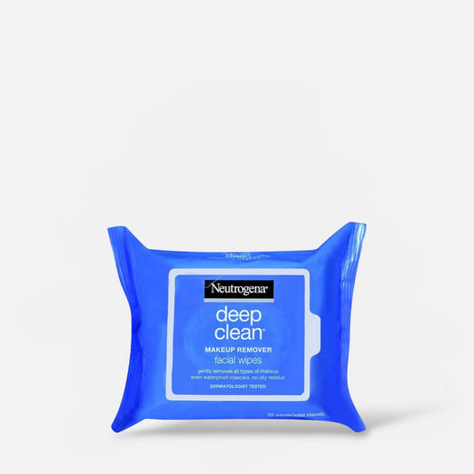 Neutrogena Deep Clean Makeup Remover Facial Wipes (25pc) مناديل نيتروجينا لإزالة المكياج بعمق للوجه - Princess Cosmetics Qatar