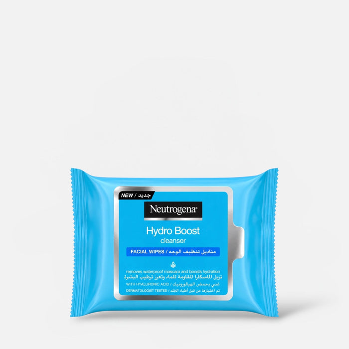 Neutrogena Hydro Boost Facial Wipes (25pc) مناديل نيتروجينا هيدرو بوست للوجه - Princess Cosmetics Qatar
