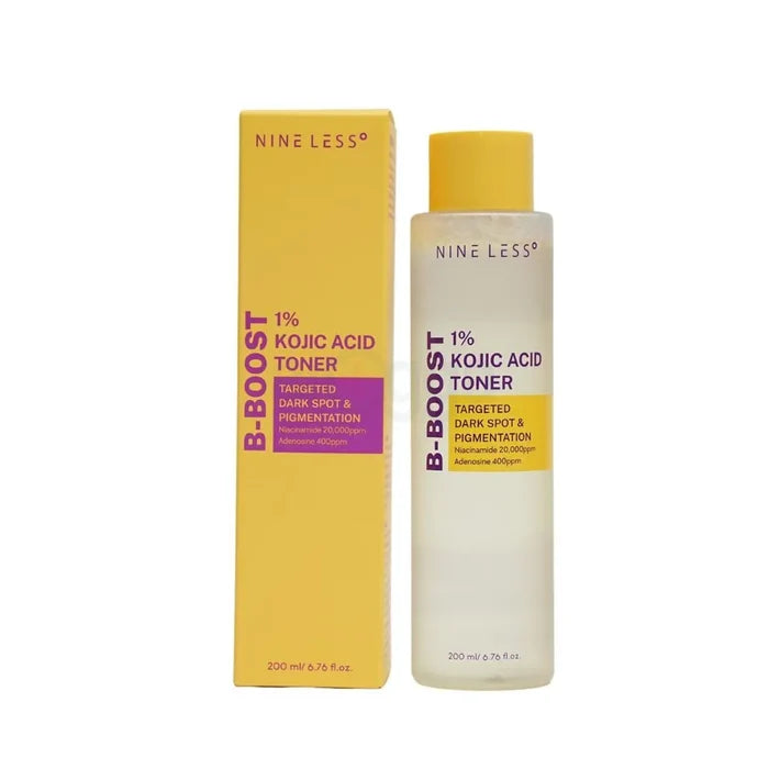 NINELESS B-boost 1% kojic acid toner targeted dark spot & pigmentation تونر الكوجك اسد من ناين ليس