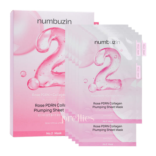 Numbuzin No.2 Rose PDRN Collagen Plumping Mask Sheet 10pcs/Box
