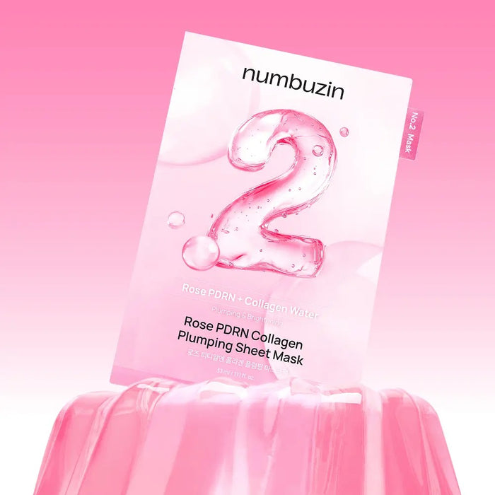 Numbuzin No.2 Rose PDRN Collagen Plumping Mask Sheet 10pcs/Box