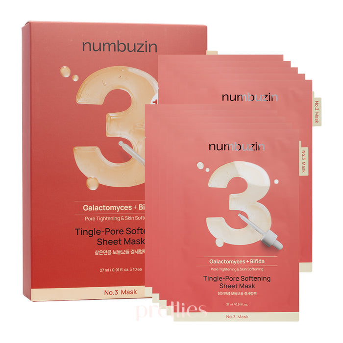 Numbuzin No.3 Tingle-Pore Softening Sheet Mask 10pcs/Box