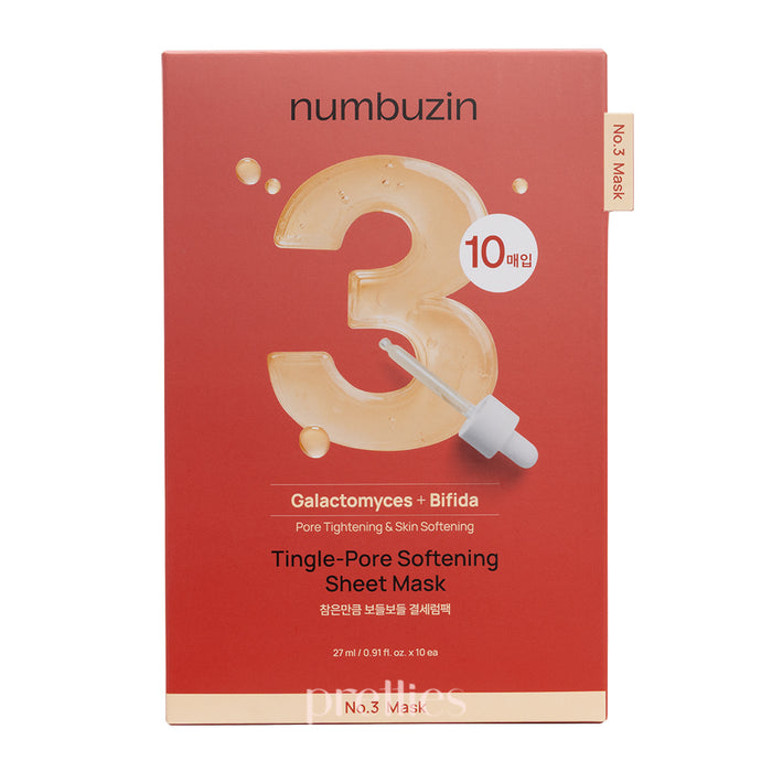 Numbuzin No.3 Tingle-Pore Softening Sheet Mask 10pcs/Box