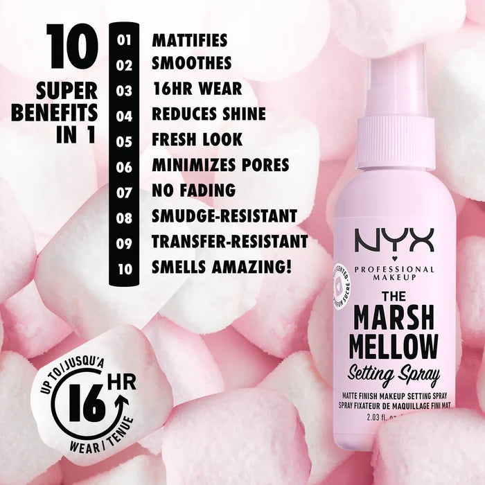 NYX Professional Makup The Marsh Mellow Setting Spray بخاخ تثبيت المكياج مارشميلو من نيكس