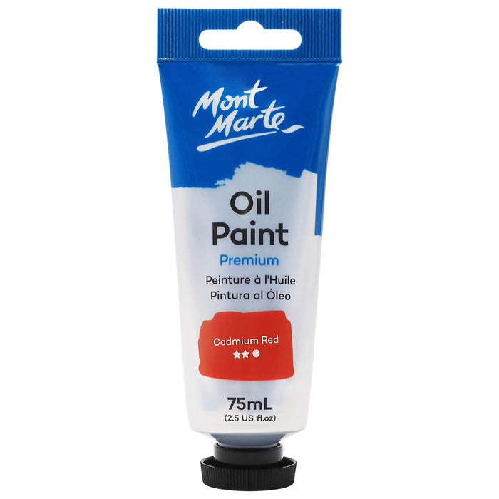 Oil Paint Premium 75ml (2.5 US fl.oz) Tube - Cadmium Red