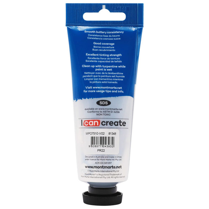 Oil Paint Premium 75ml (2.5 US fl.oz) Tube - Cadmium Red
