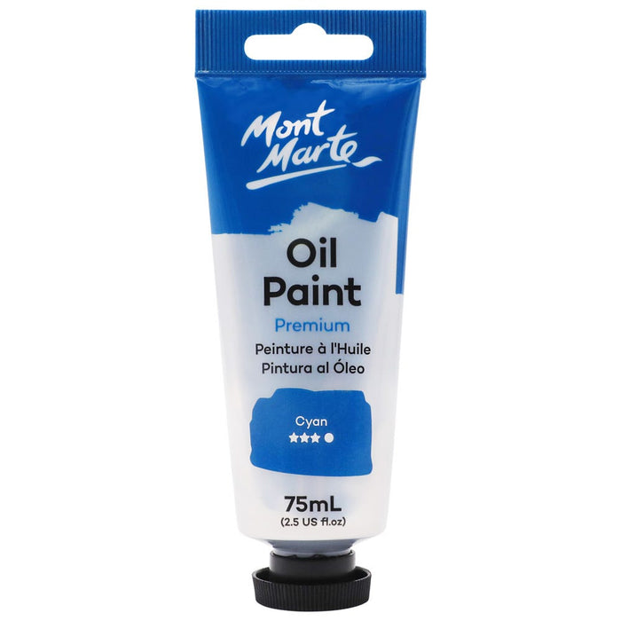 Oil Paint Premium 75ml (2.5 US fl.oz) Tube - Cyan
