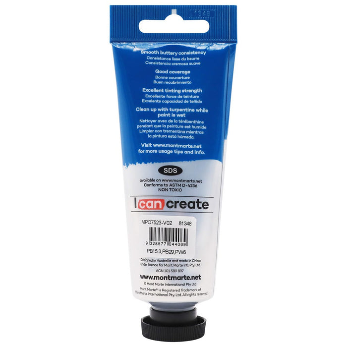 Oil Paint Premium 75ml (2.5 US fl.oz) Tube - Cyan
