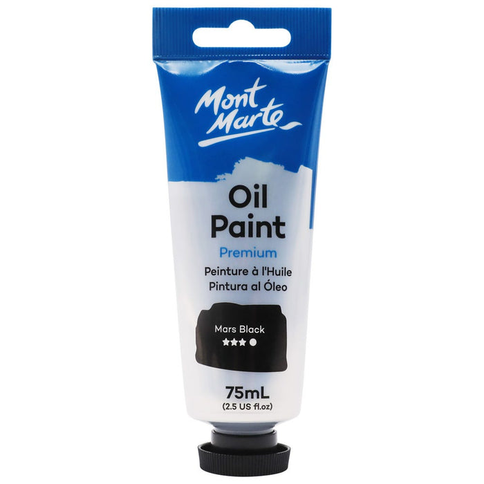 Oil Paint Premium 75ml (2.5 US fl.oz) Tube - Mars Black