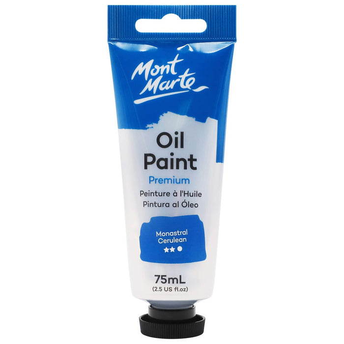 Oil Paint Premium 75ml (2.5 US fl.oz) Tube - Monastral Cerulean