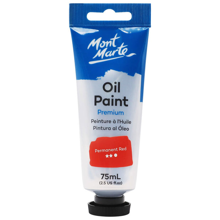 Oil Paint Premium 75ml (2.5 US fl.oz) Tube - Permanent Red