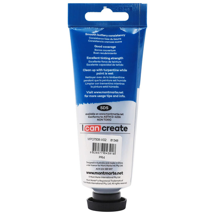 Oil Paint Premium 75ml (2.5 US fl.oz) Tube - Vermilion