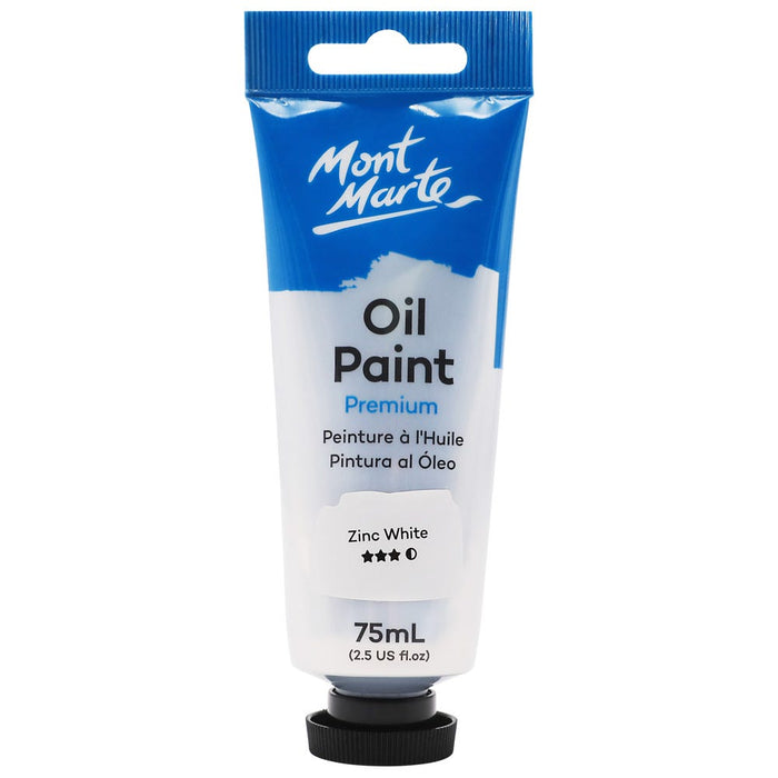 Oil Paint Premium 75ml (2.5 US fl.oz) Tube - Zinc White
