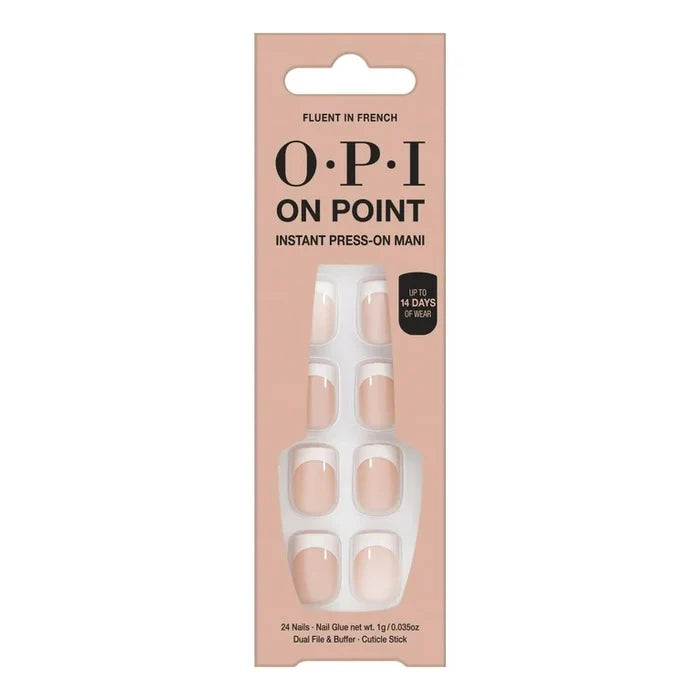 OPI On Point Instant Press On Mani 24Nails Fluent In French اظافر صناعية