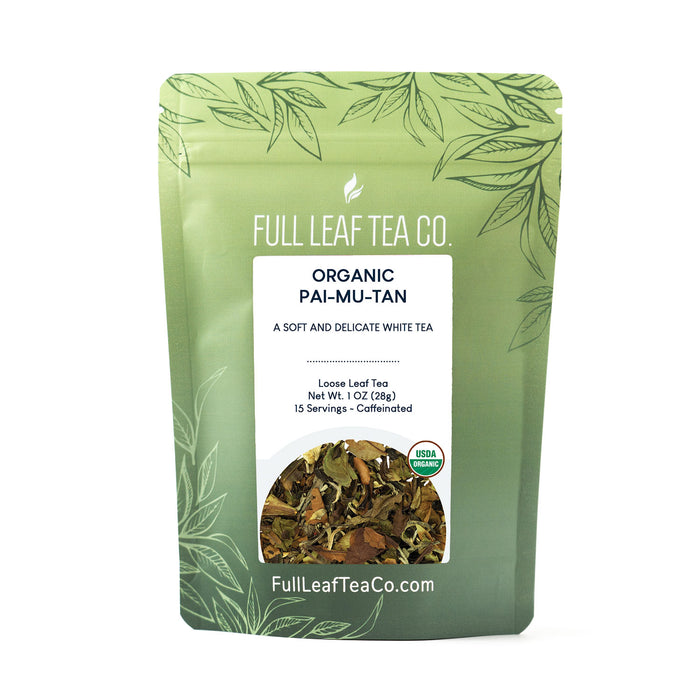 2oz bag of Organic Pai-Mu-Tan by Full Leaf Tea Company