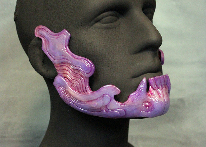 ORNATE MANDIBLE- HALF JAW MASK- TRANSLUCENT GLOW IN THE DARK