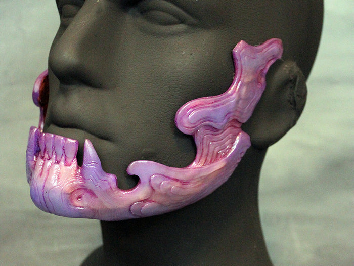 ORNATE MANDIBLE- HALF JAW MASK- TRANSLUCENT GLOW IN THE DARK